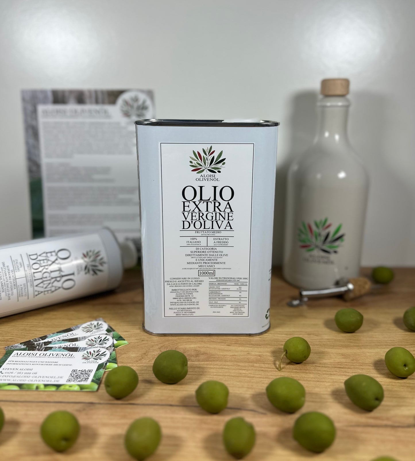 Italienisches Olivenöl Extra Vergine – Kaltgepresst aus Kalabrien (1 l)