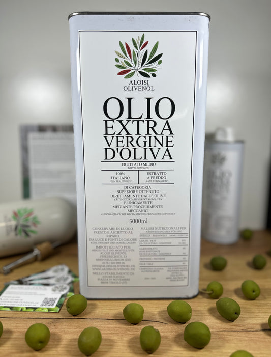 Italienisches Olivenöl Extra Vergine – Kaltgepresst aus Kalabrien (5 l)